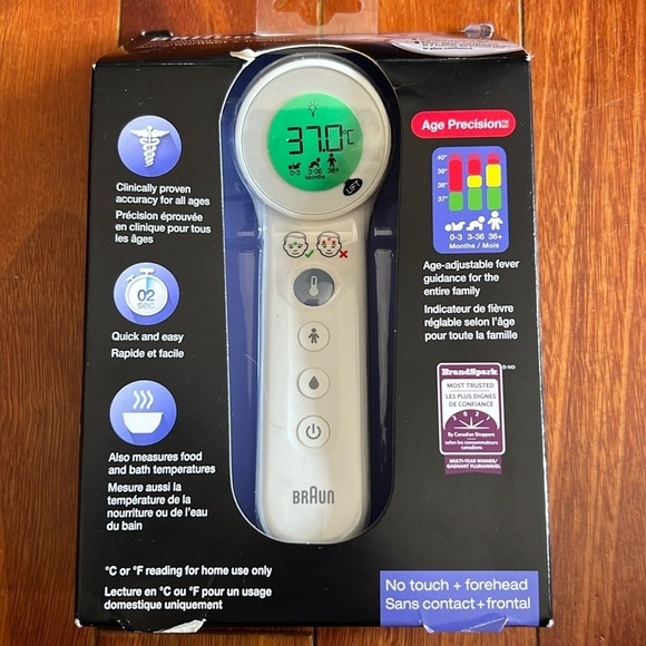 ⭐️ New Braun BNT400 No Touch + Forehead Thermometer - Picture 1 of 7